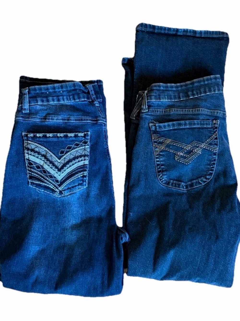 Women’s Dark Wash Jean Lot Size 16s Levi’s Denizen Bootcut EST 1946 Denim Ankle